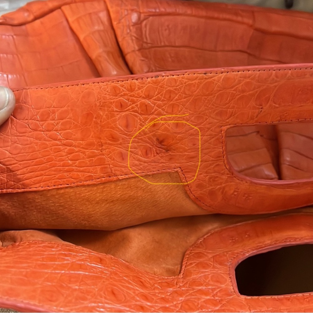 Nancy Gonzales beautiful burnt orange genuine leather clutch. They’re back!!!! - Picture 12 of 12